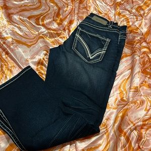 Men’s buckle black jeans worn once